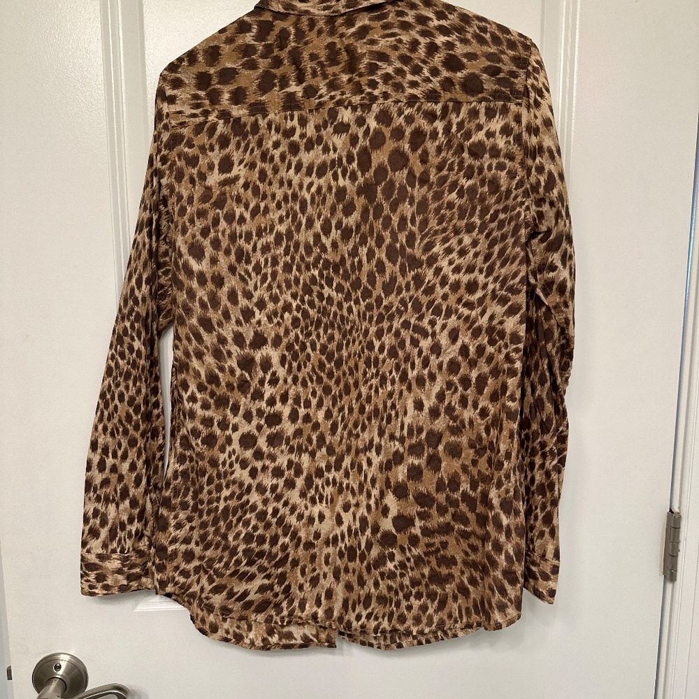 J McLaughlin Leopard Print Lois Blouse - image 2